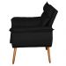 Poltrona Decorativa Moderna Sala de Estar e Recepção Monza Pés Palito Suede Preto - Desk Design
