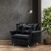 Poltrona Decorativa Scarlett Deluxe Soft D-28 Molas Bonel Veludo Preto - Desk Design