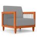 Poltrona Decorativa Varanda Samoa Madeira Maciça com Cordas Náutica Linho Cinza  - Desk Design