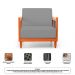 Poltrona Decorativa Varanda Samoa Madeira Maciça com Cordas Náutica Linho Cinza  - Desk Design