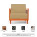 Poltrona Decorativa Varanda Samoa Madeira Maciça com Cordas Náutica Linho Dourado  - Desk Design