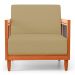 Poltrona Decorativa Varanda Samoa Madeira Maciça com Cordas Náutica Linho Dourado  - Desk Design