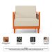 Poltrona Decorativa Varanda Samoa Madeira Maciça com Cordas Náutica Linho Pérola  - Desk Design
