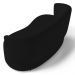 Poltrona Namoradeira Aisha 02 Lugares Orgânica Suede Preto - Desk Design
