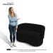 Poltrona Namoradeira Aisha 02 Lugares Orgânica Suede Preto - Desk Design
