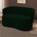 Poltrona Namoradeira Aisha 02 Lugares Orgânica Veludo Verde Escuro - Desk Design