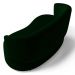Poltrona Namoradeira Aisha 02 Lugares Orgânica Veludo Verde Escuro - Desk Design