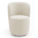 Poltrona Orgânica Decorativa Living Molly Bouclê Bege - Desk Design