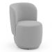 Poltrona Orgânica Decorativa Living Molly Bouclê Cinza Claro - Desk Design