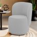 Poltrona Orgânica Decorativa Living Molly Bouclê Cinza Claro - Desk Design