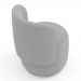 Poltrona Orgânica Decorativa Living Molly Bouclê Cinza Claro - Desk Design