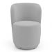 Poltrona Orgânica Decorativa Living Molly Bouclê Cinza Claro - Desk Design
