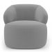 Poltrona Orgânica Giratória Living Glee Bouclê Cinza - Desk Design