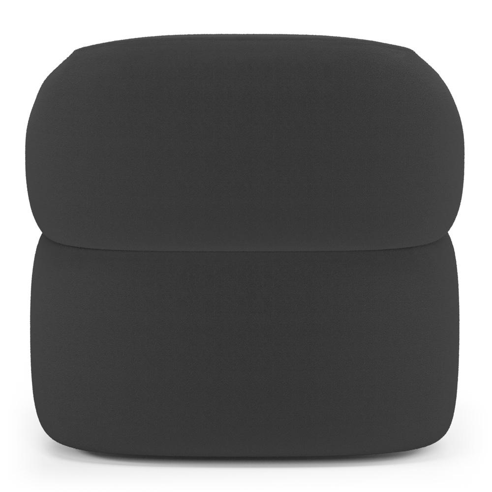 Poltrona Orgânica Giratória Living Glee Bouclê Grafite - Desk Design