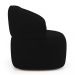 Poltrona Orgânica Giratória Living Glee Veludo Preto - Desk Design