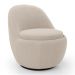 Poltrona Orgânica Living Memphis Base Giratória Bouclê Bege - Desk Design