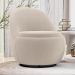 Poltrona Orgânica Living Memphis Base Giratória Bouclê Bege - Desk Design