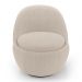 Poltrona Orgânica Living Memphis Base Giratória Bouclê Bege - Desk Design