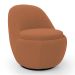Poltrona Orgânica Living Memphis Base Giratória Bouclê Terracota - Desk Design