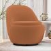 Poltrona Orgânica Living Memphis Base Giratória Bouclê Terracota - Desk Design