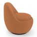 Poltrona Orgânica Living Memphis Base Giratória Bouclê Terracota - Desk Design