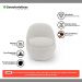 Poltrona Orgânica Living Memphis Fixa Bouclê Off White - Desk Design
