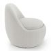 Poltrona Orgânica Living Memphis Fixa Bouclê Off White - Desk Design