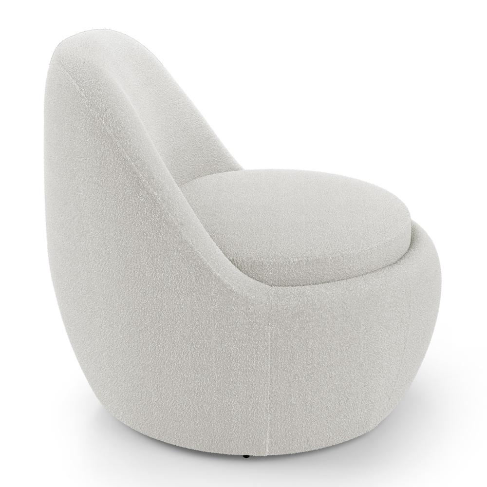 Poltrona Orgânica Living Memphis Fixa Bouclê Off White - Desk Design