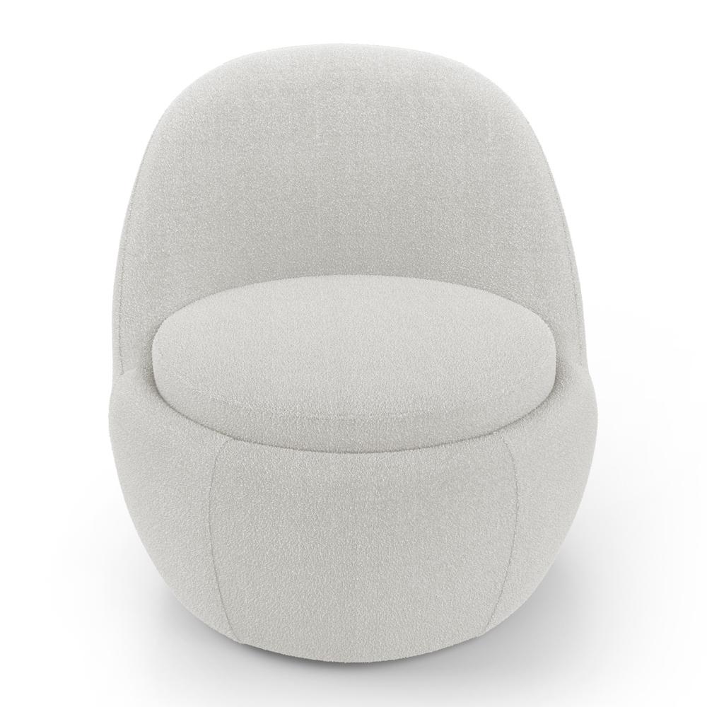 Poltrona Orgânica Living Memphis Fixa Bouclê Off White - Desk Design