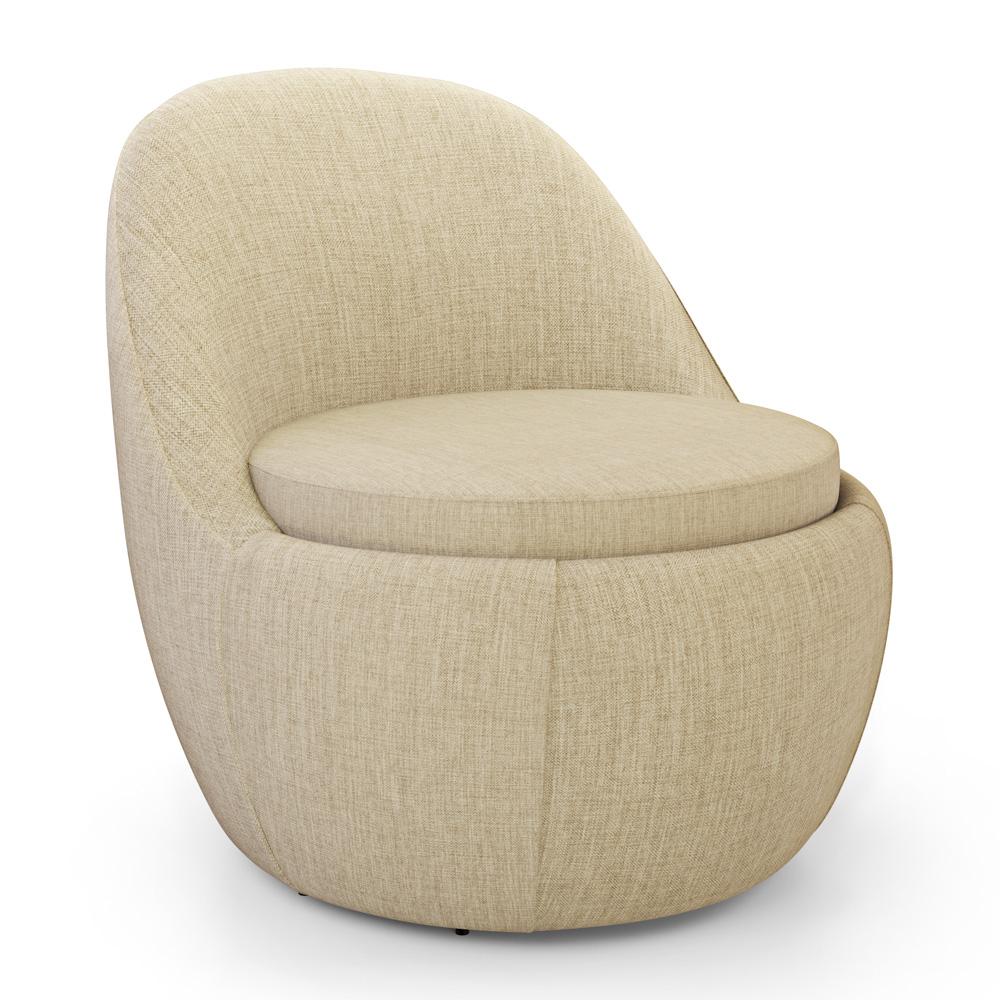 Poltrona Orgânica Living Memphis Fixa Linho Bege - Desk Design