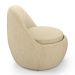 Poltrona Orgânica Living Memphis Fixa Linho Bege - Desk Design