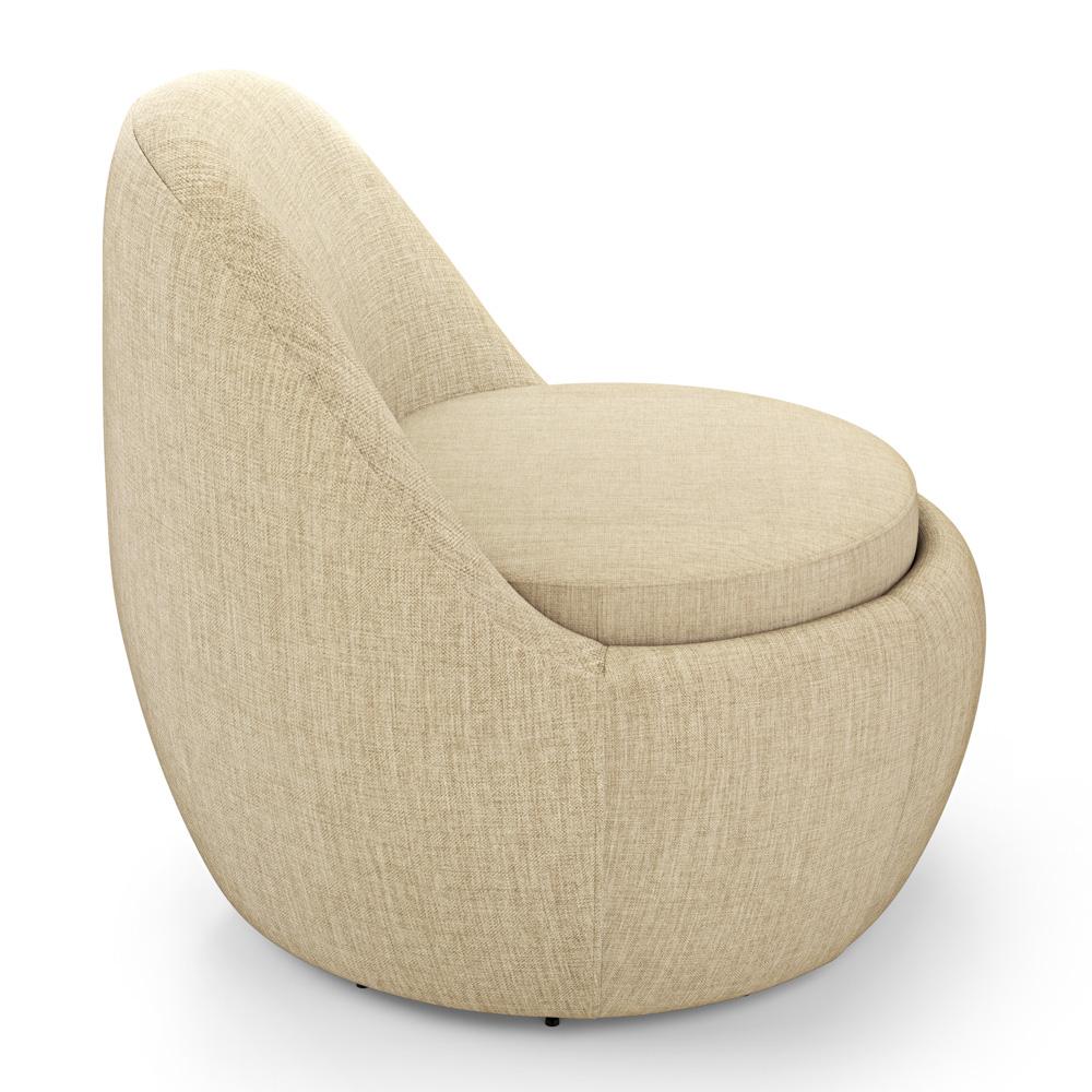 Poltrona Orgânica Living Memphis Fixa Linho Bege - Desk Design
