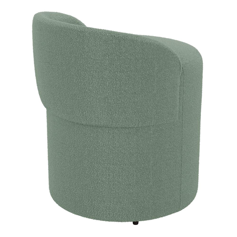 Puff Banqueta Living Gaia Orgânico com Encosto Baixo Bouclê Verde Menta - Desk Design