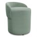 Puff Banqueta Living Gaia Orgânico com Encosto Baixo Bouclê Verde Menta - Desk Design