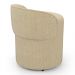 Puff Banqueta Living Gaia Orgânico com Encosto Baixo Linho Bege - Desk Design