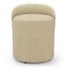 Puff Banqueta Living Gaia Orgânico com Encosto Baixo Linho Bege - Desk Design
