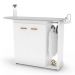 Tábua de Passar Roupa Top 02 Portas com Suporte Para Ferro e Cabideiro Branco - Desk Design