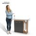 Tábua de Passar Roupa Top 02 Portas com Suporte Para Ferro e Cabideiro Freijó Grafite - Desk Design