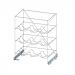 Adega Aramada de Vinho Deslizante Ellite 9 Garrafas Cromada 30x45x55cm Dimec