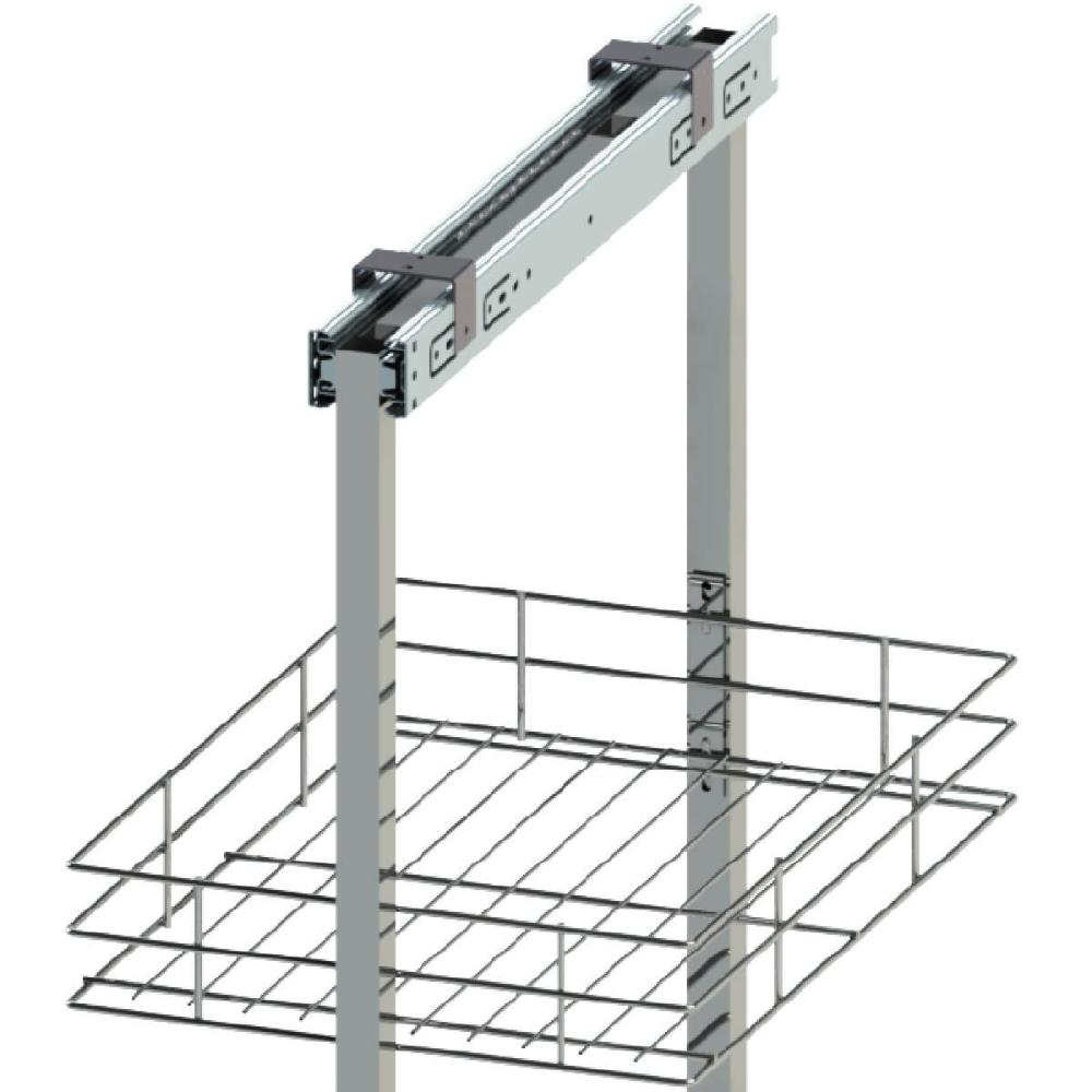 Coluna Deslizante Aramada 4 Prateleiras Tubular 50x35x130cm Evidence Dimec