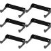 Kit 6 Suportes Para Garrafa de Vinho em Aço Adega de Parede Preto Adega Suspensa Horizontal para Bar