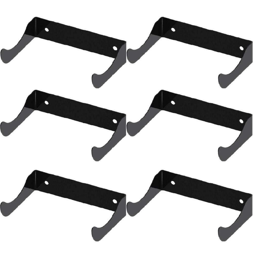 Kit 6 Suportes Para Garrafa de Vinho em Aço Adega de Parede Preto Adega Suspensa Horizontal para Bar