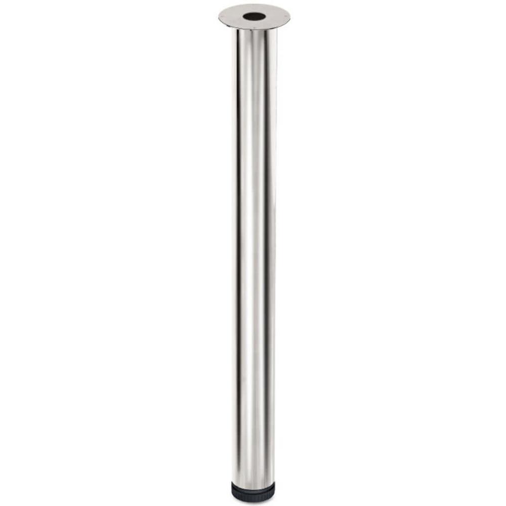 Pé para Mesa de Jantar com Regulagem 7,6x75cm Cromado Palito Redondo Aço Carbono Dimec