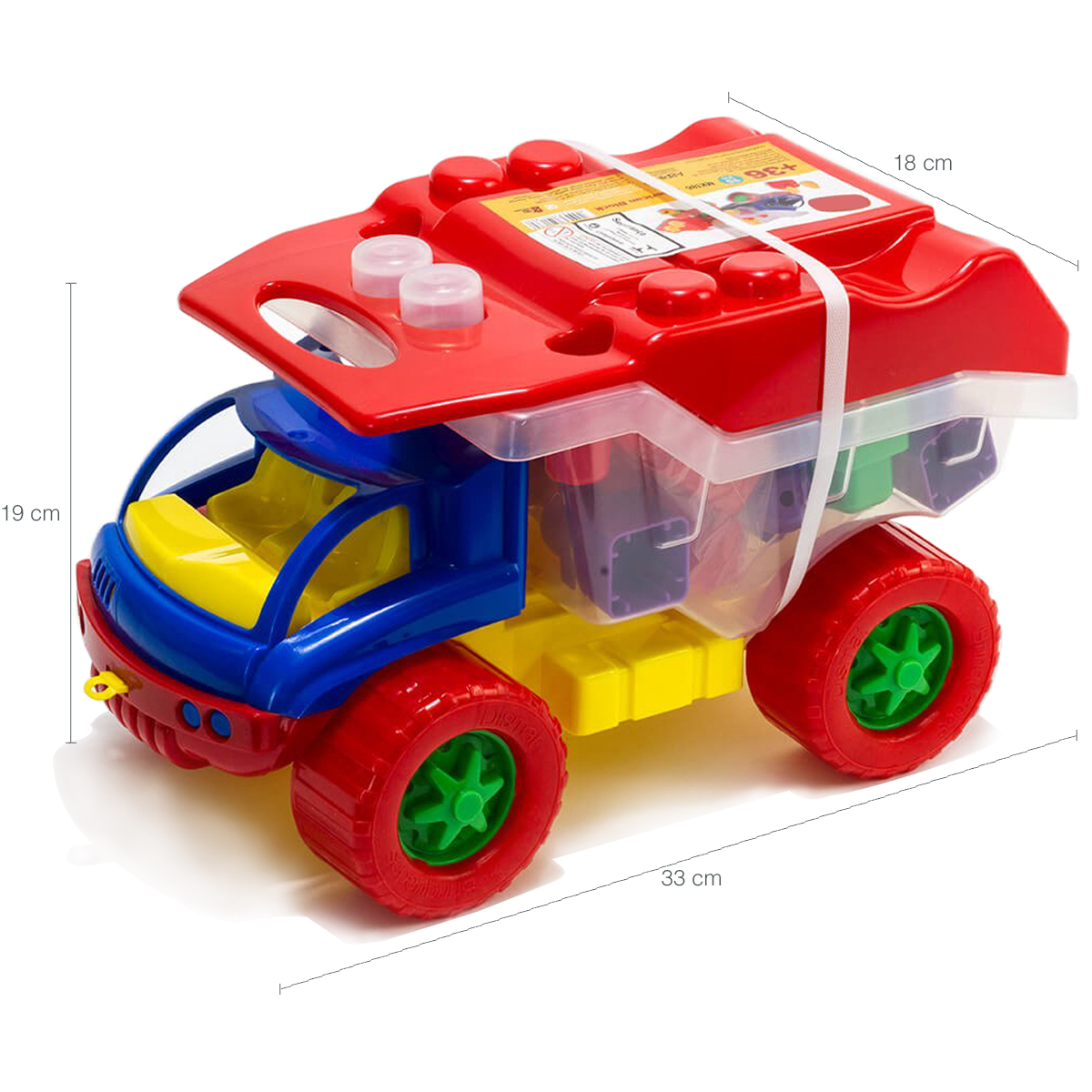 Carrinho de Brinquedo Caminhão com Blocos de Montar Educativo +36