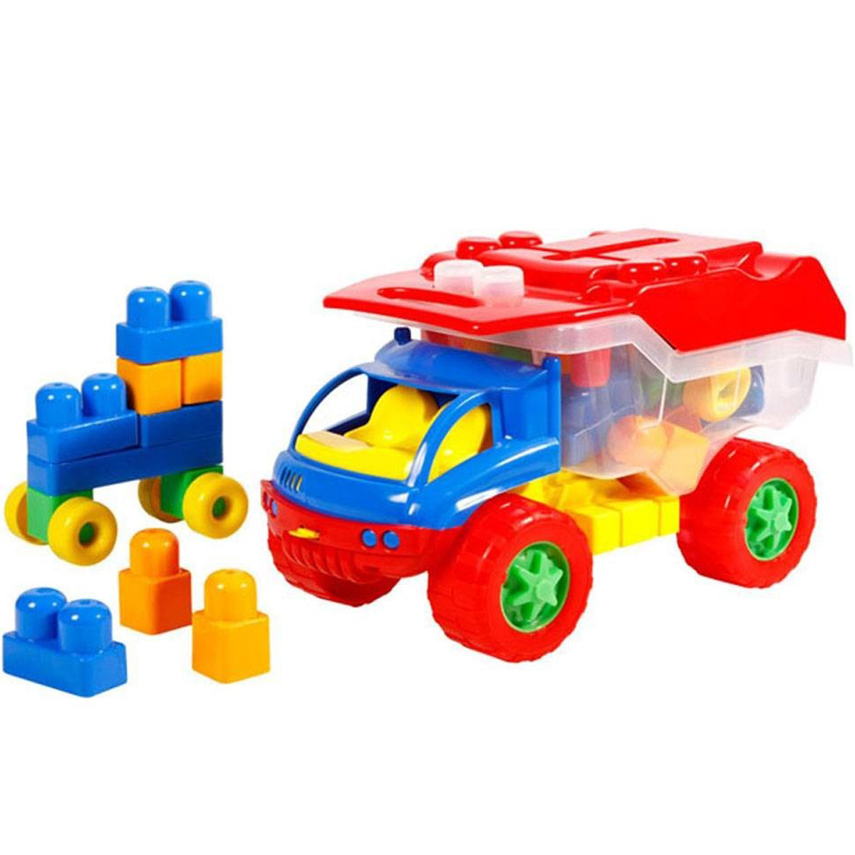 Carrinho de Brinquedo Caminhão com Blocos de Montar Educativo +36
