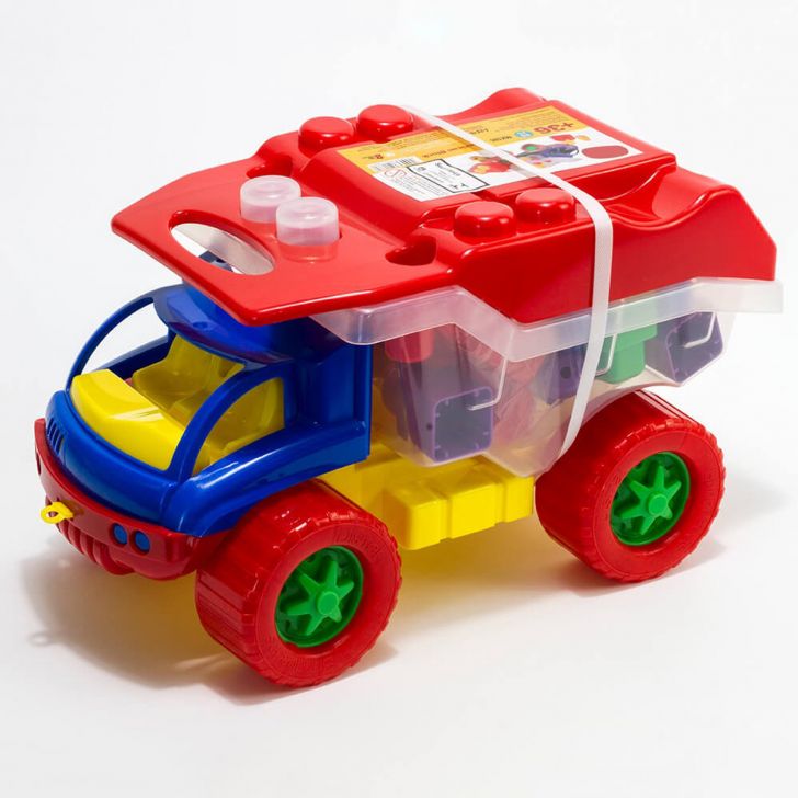 Caminhão De Brinquedo Com 25 Blocos De Montar Brinquedo Infantil