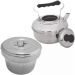 Kit 1 Forma Para Pudim Alumínio E 1 Chaleira Inox 2 Litros