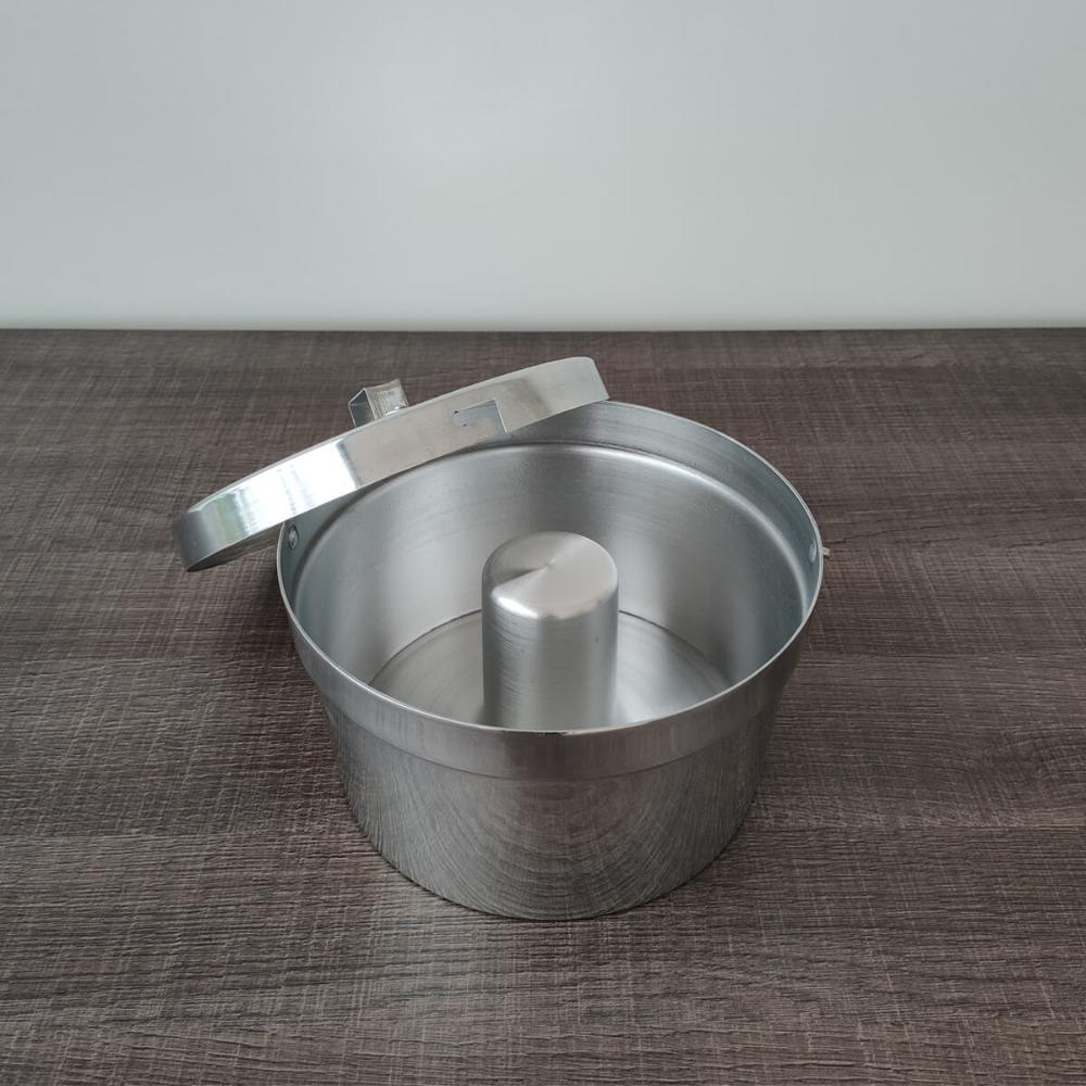 Kit 1 Forma Para Pudim Alumínio E 1 Chaleira Inox 2 Litros