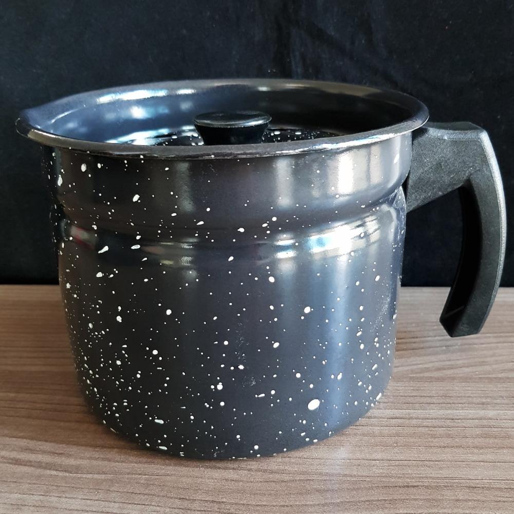 Leiteira Caneca Esmaltada Jarra Para Leite Granitada 1,6l