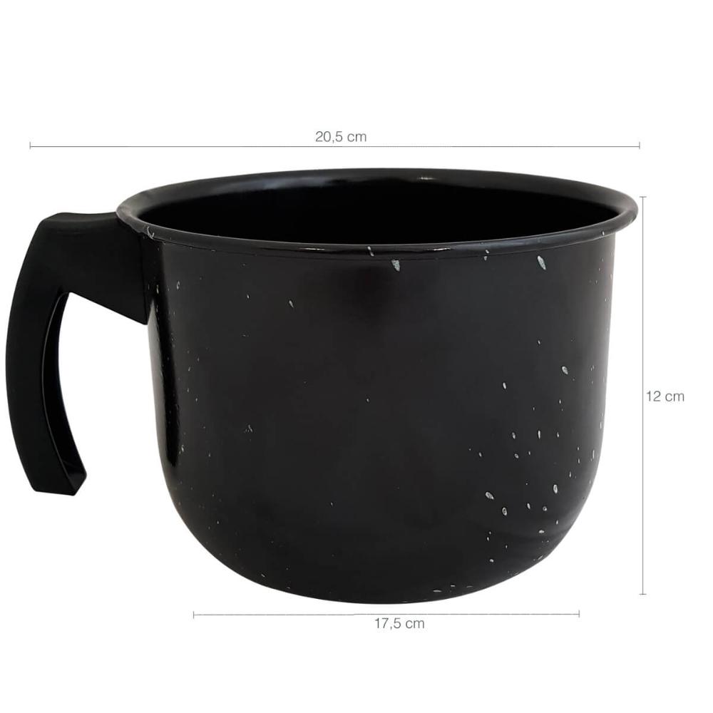 Leiteira Caneca Esmaltada Jarra Para Leite Granitada 1,8L